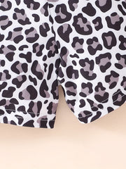 Leopard Backless Jumpsuit for Toddler Kids