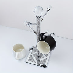 Countertop Cup Holder with 6 Hooks for Kitchen Organization