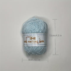 3pcs Chenille Yarn for Knitting Crochet DIY Doll Hat 50g pc