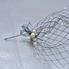 Sexy Veil Halloween Costume Accessory Mesh Face Mask Clip
