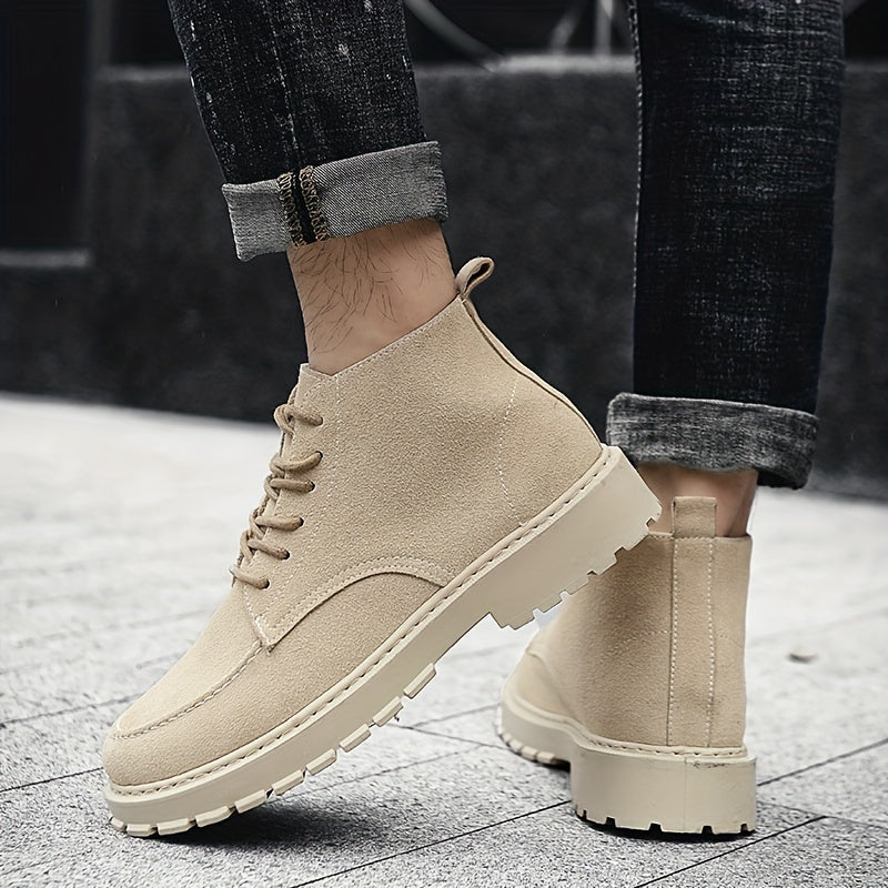 Men's Lace-up Ankle Boots Casual Walking Shoes