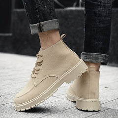 Men's Lace-up Ankle Boots Casual Walking Shoes