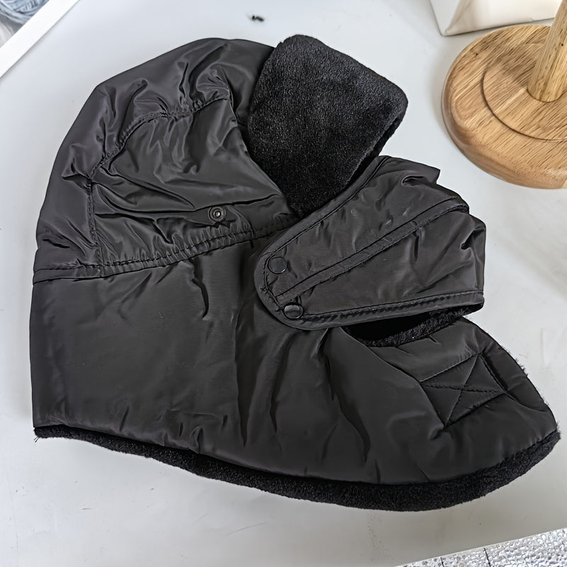 Winter Trapper Hat Outdoor Ski Hat with Face Cover