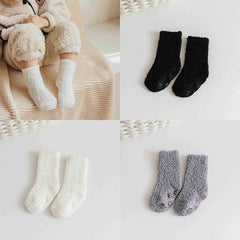 3 Pairs Baby Girls Warm Anti-skid Socks