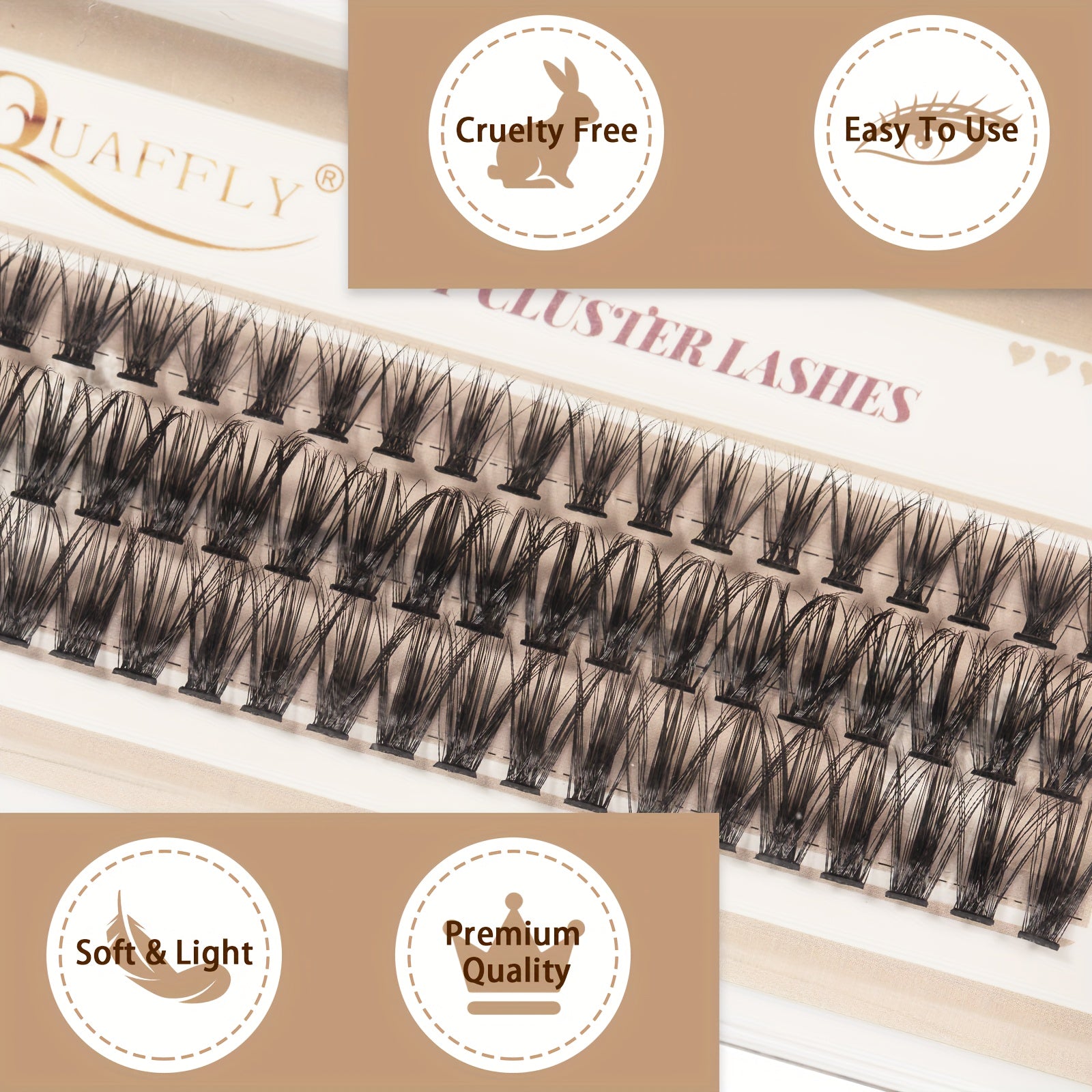 60Pcs Individual Lash Clusters 40P D Curl Soft False Eyelashes