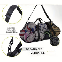 Large Mesh Beach Tote Bag Heavy Duty Football Storage Washable Travel Bag