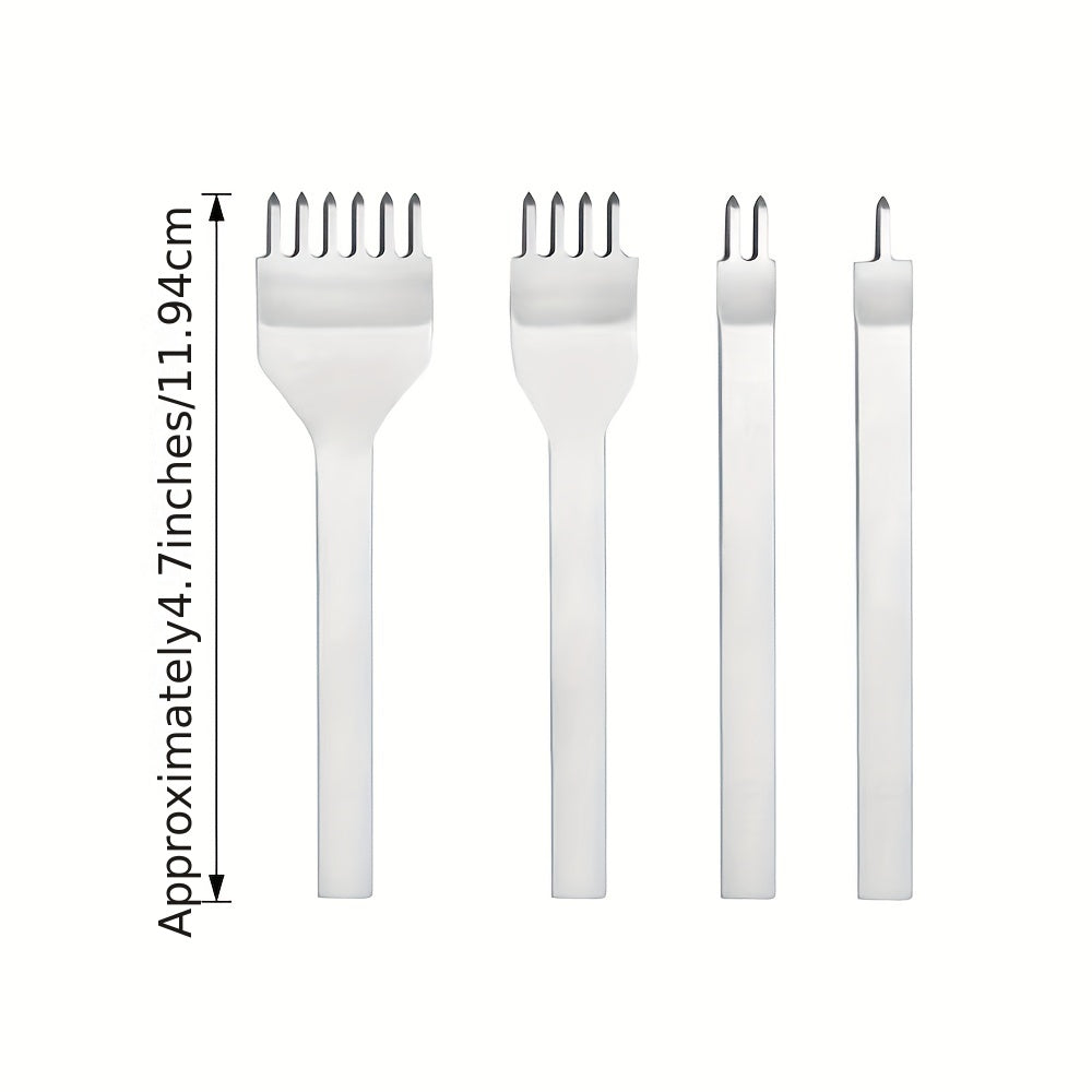 4pcs Stainless Steel Leather Craft Hole Punch Set