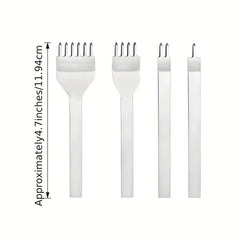 4pcs Stainless Steel Leather Craft Hole Punch Set