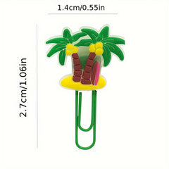 Colorful Flower PVC Paper Clip Bookmarks for Students