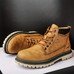Men's High Top Boots Non Slip Lace Up Durable Shoes