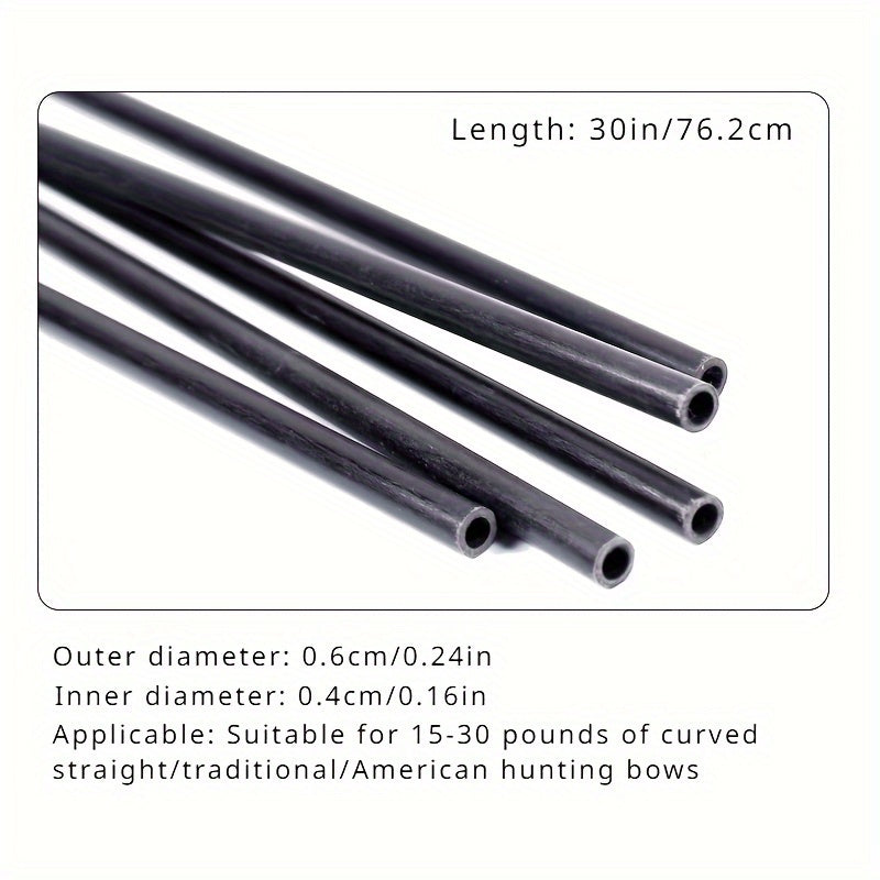 10pcs Arrow Shaft OD 6.00mm ID 4.0mm for 6-8-13.61KG Recurved & Composite Bow