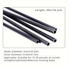 10pcs Arrow Shaft OD 6.00mm ID 4.0mm for 6-8-13.61KG Recurved & Composite Bow