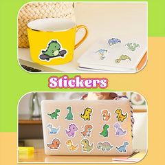 100pcs Dinosaur Series Stickers For Laptop Helmets Water Cup Decoration