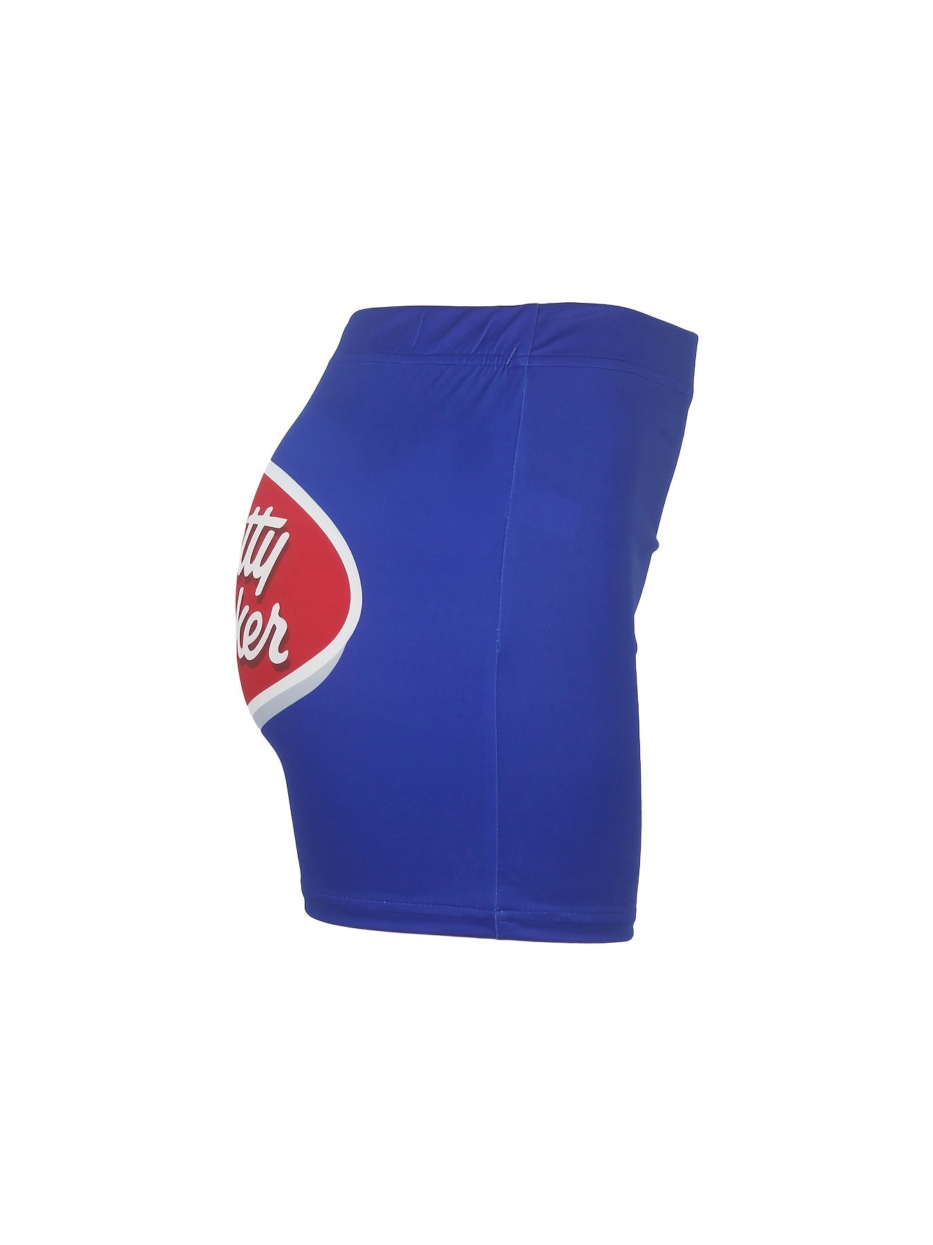 Letter Print Skinny Shorts Casual Shorts For Spring & Summer Women's Clothing
