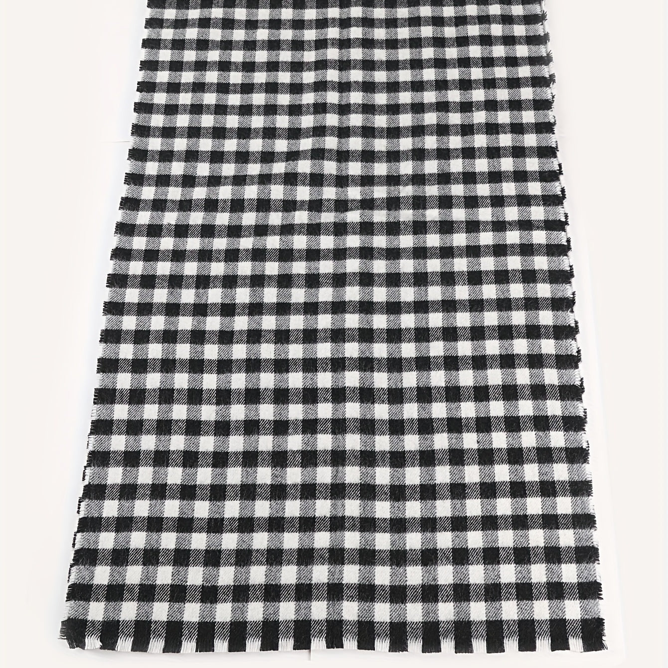 Vintage Plaid Print Scarf & Shawl Windproof Head Wrap Warm Scarves