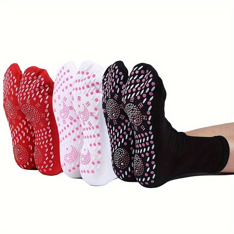 3 Pairs Self Heating Magnetic Massage Socks for Outdoor Activities