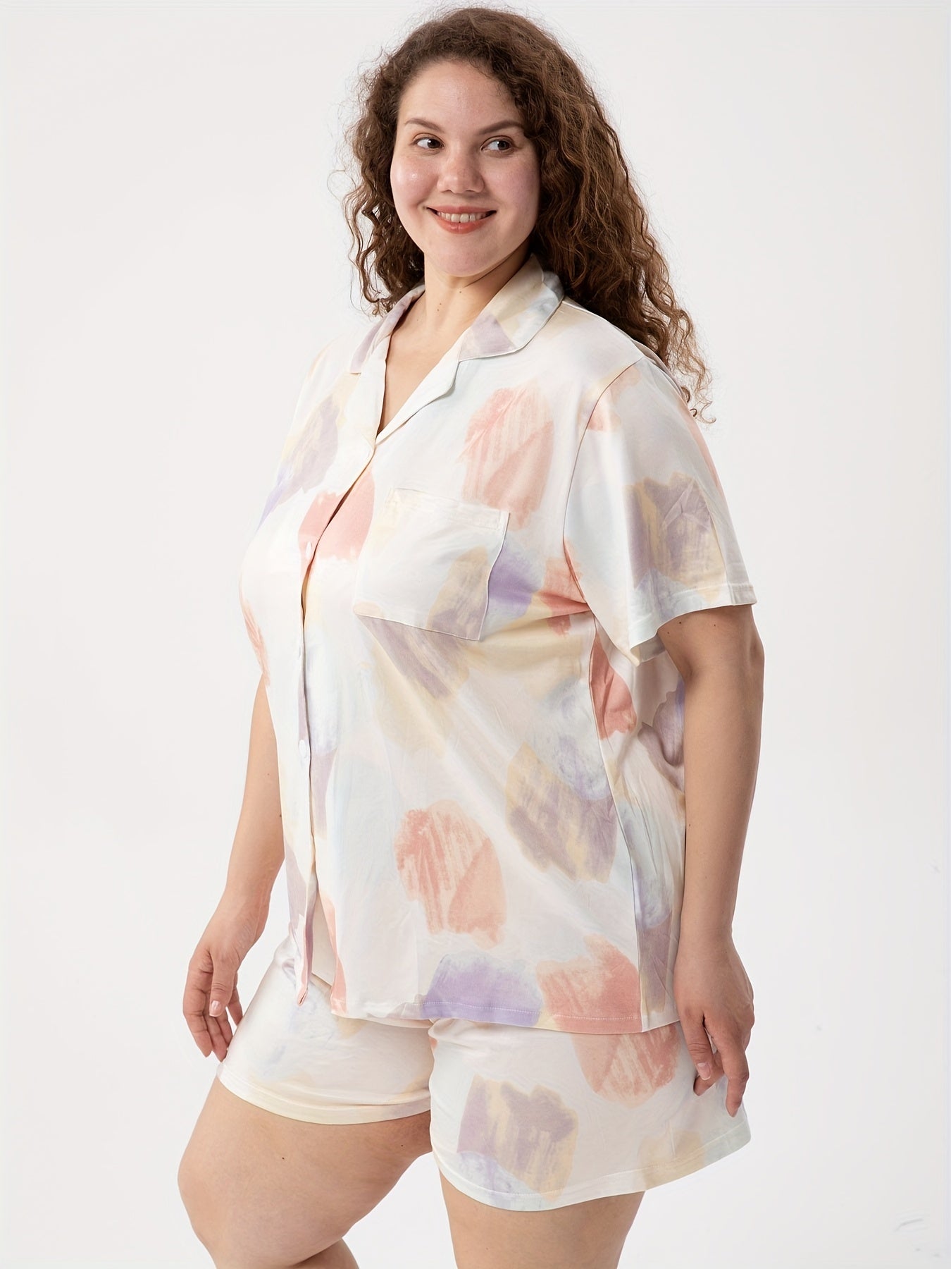 Tie Dye Short Sleeve Pajama Set