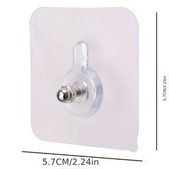 10pcs Seamless Adhesive Wall Hooks No Drilling Non Trace Hanging