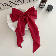 Big Bow Hair Clip Streamer Plain Hairpins For Girls