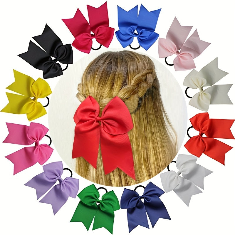 Cartoon Ribbon Bow Hair Ties Set for Girls
