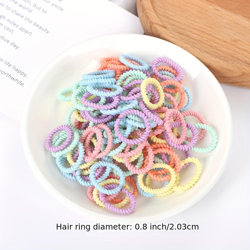 100 Colorful Mini Hair Ties for Kids