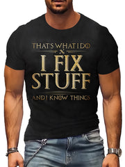 Men's Fix Stuff Print Sports T shirt