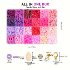 9560pcs Clay Beads Bracelet Making Kit DIY Jewelry Crafts