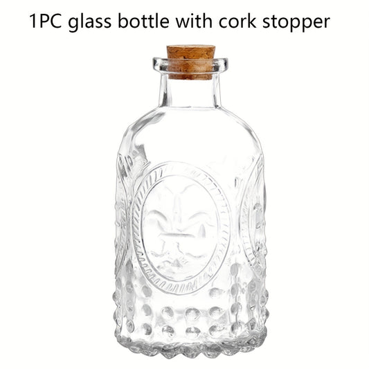 1pc Glass Bottle 8 5oz Small Glass Jar Medicine Bottle Mini Bottle With Cork