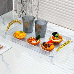 Rectangular Tray with Double Handles for Home Use