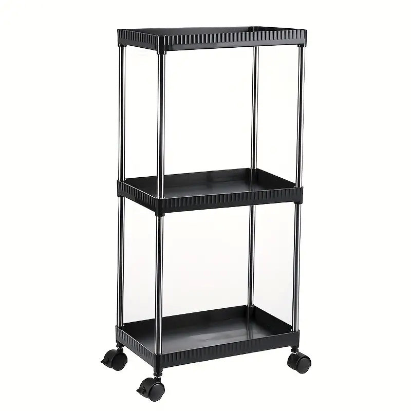 3 Tier Utility Cart Rolling Organization Cart Multifunctional Storage Shelves