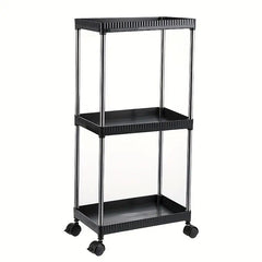3 Tier Utility Cart Rolling Organization Cart Multifunctional Storage Shelves