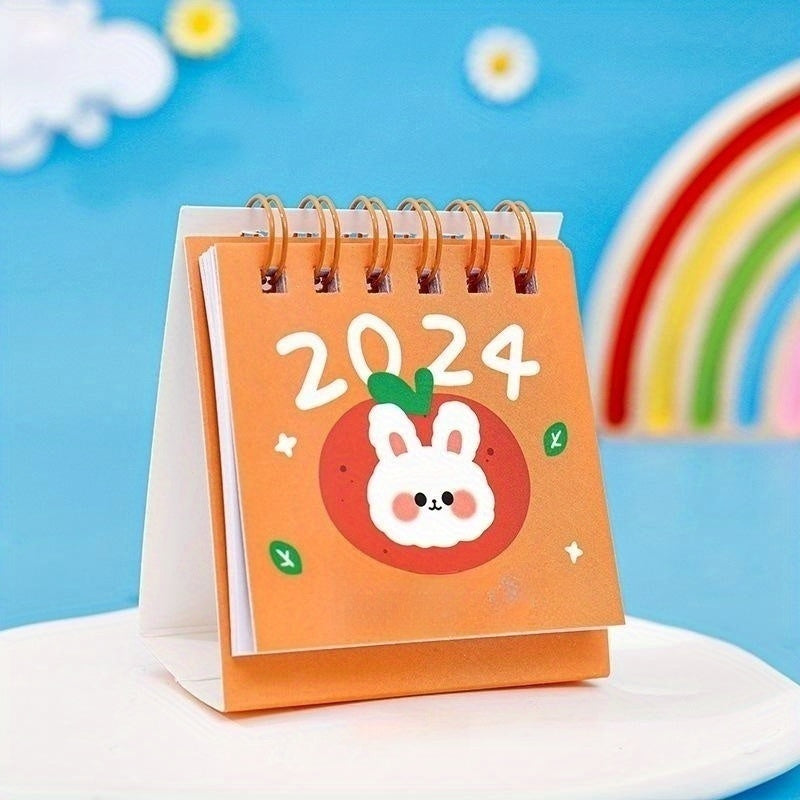 Mini Fruit Text Desk Calendar Punch Card Ornament Calendar