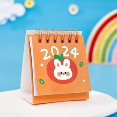 Mini Fruit Text Desk Calendar Punch Card Ornament Calendar