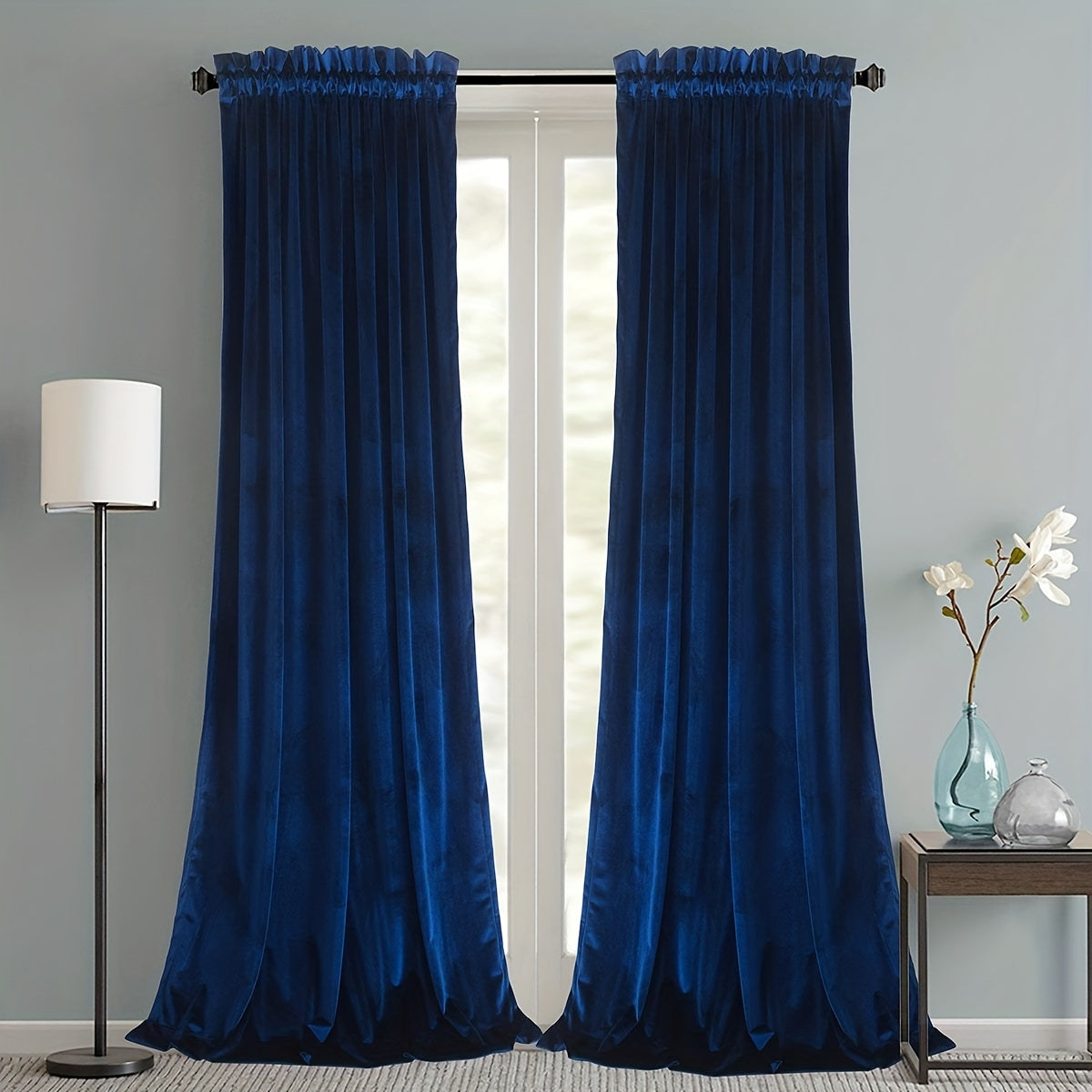 Warm Soft Dustproof Rod Pocket Curtain for Home Decor