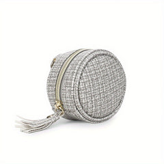 PU Leather Pacifier Bag with Tassel Key Coin Holder