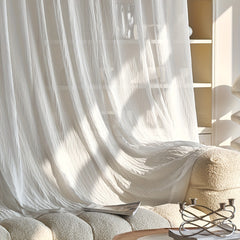 Sheer Curtain with Rod Pocket for Home Decor