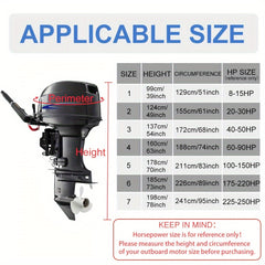 Marine Outboard Motor Cover Waterproof with Strap