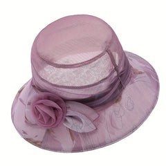 Breathable Flower Bucket Hat Lightweight Summer Basin Hat