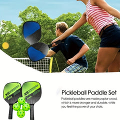 Wooden Pickleball Racket Set with Balls for Outdoor Sports