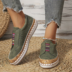Women's Hollow Out Slip-On Sneakers Lightweight Loafers
