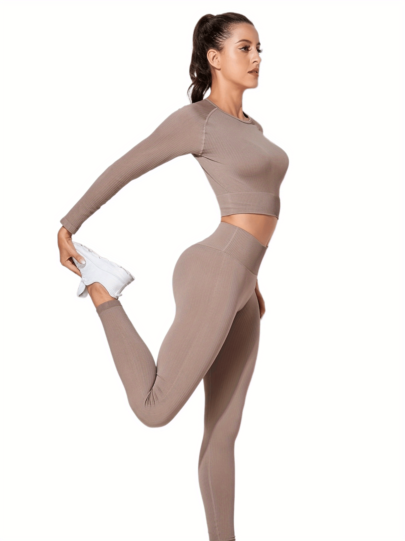 Women's Breathable Long Sleeve Workout Set