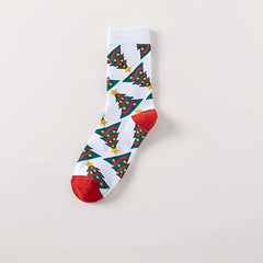 5 Pairs Christmas Print Socks Women's Stockings