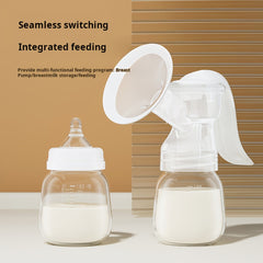 Manual Breast Pump Set 180Ml Bottle Nipple Durable Plastic 14 Age Group