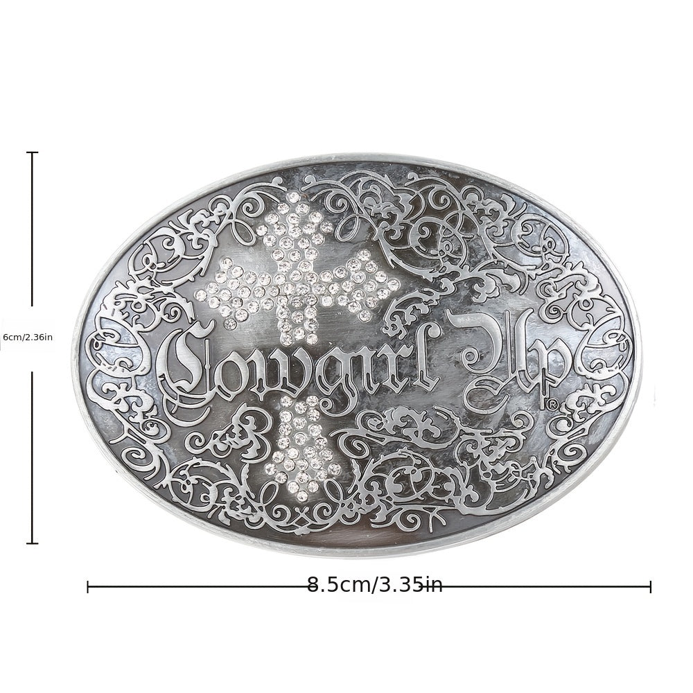 Cross Retro Pattern Belt Buckle Western Cowboy Belt Buckle Accessories