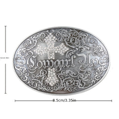 Cross Retro Pattern Belt Buckle Western Cowboy Belt Buckle Accessories