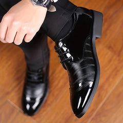 Men's British Style Derby Shoes - Wedding Business Dress Shoes