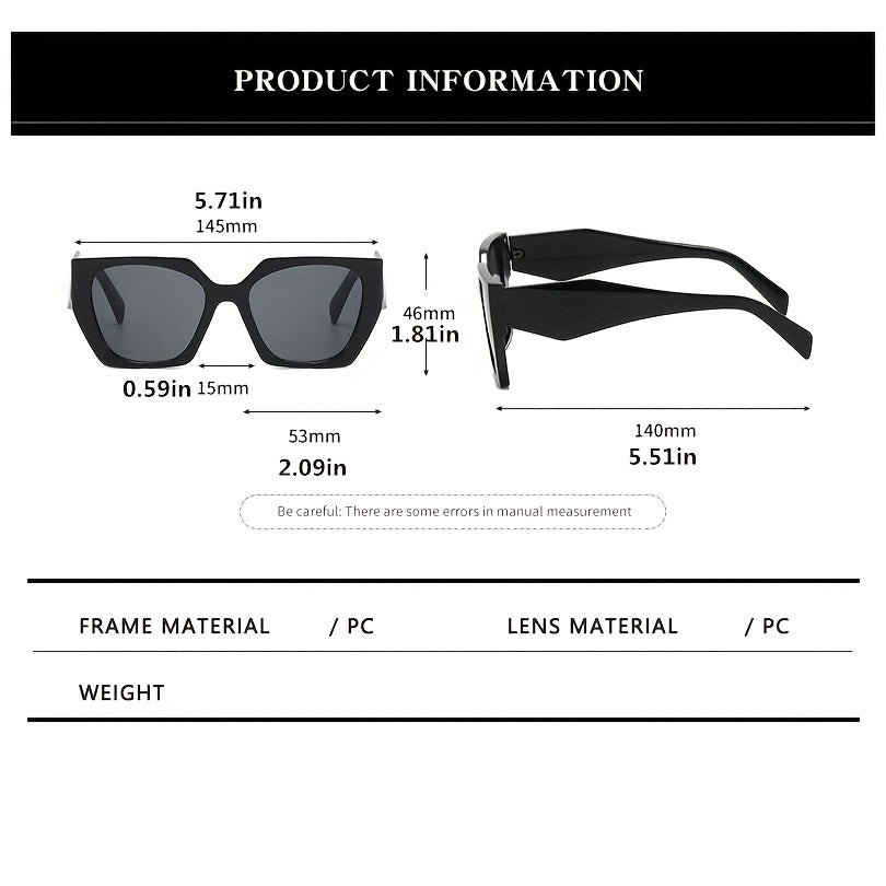 Cat Eye Sunglasses Rhombus Temple Glasses UV400