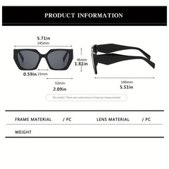 Cat Eye Sunglasses Rhombus Temple Glasses UV400