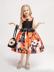 Girls Halloween Princess Dress & Bag Set Costume Dress