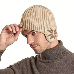 Winter Ski Hats Outdoor Knitted Hats Velvet Thickened Warm